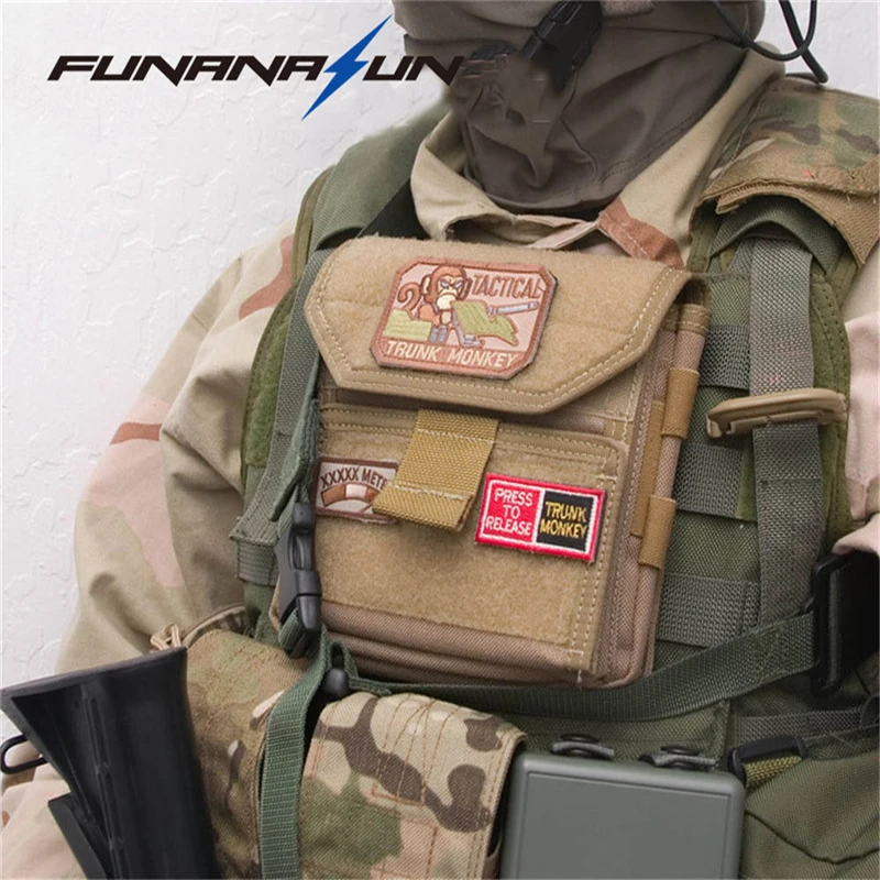 Military Molle Admin Front Vest Ammo Storage Pouch Magazine Utility Belt Waist Bag For Hunting Shooting Paintball CF Game