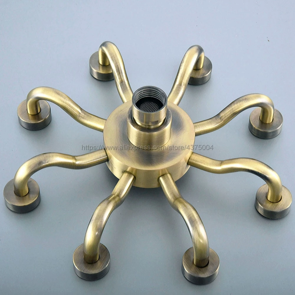 

8 Inch Rainfall Shower Head Rainfall Bathroom Top Sprayer Antique Bronze Rain Showerhead Nsh250