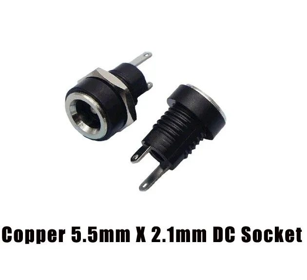 dc 2 mm jack power Jack 50PCS Copper x 5.5mm 2.1mm Female Socket DC Power