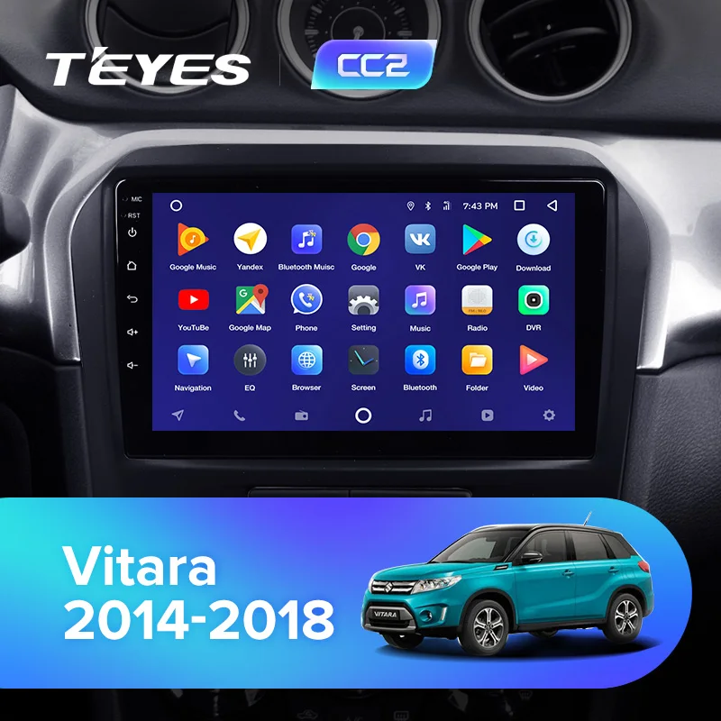 Discount TEYES CC2 For Suzuki Vitara 4 2014-2018 Car Radio Multimedia Video Player Navigation GPS Android 8.1 No 2din 2 din dvd 2
