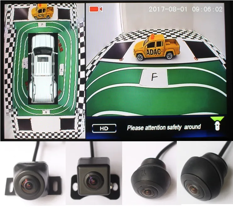 

Pickup 360 degree surround view camera monitoring system bird eye Panoramic DVR 1080P