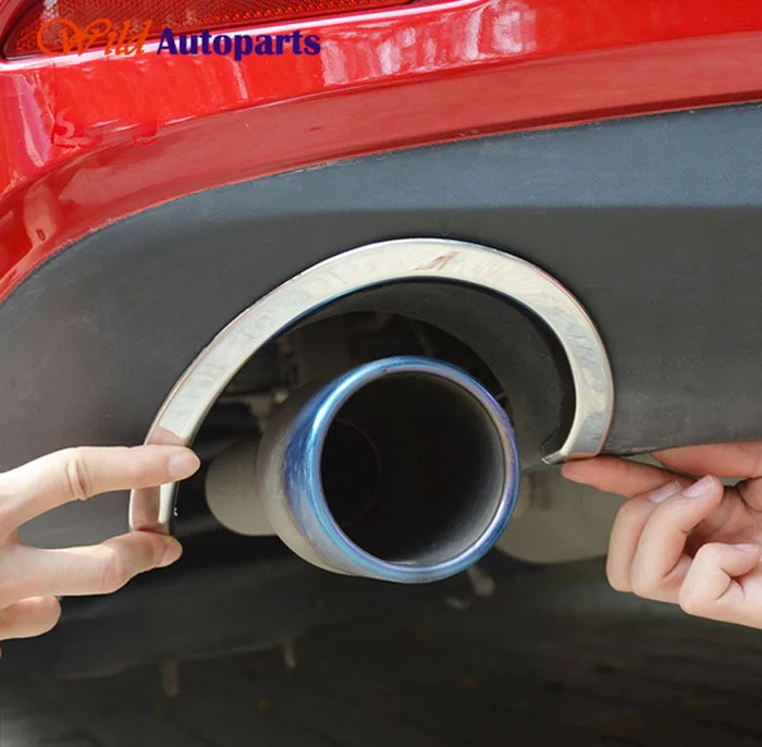 Stainless Steel Rear Bumper Exhaust Tip Pipe Cover...