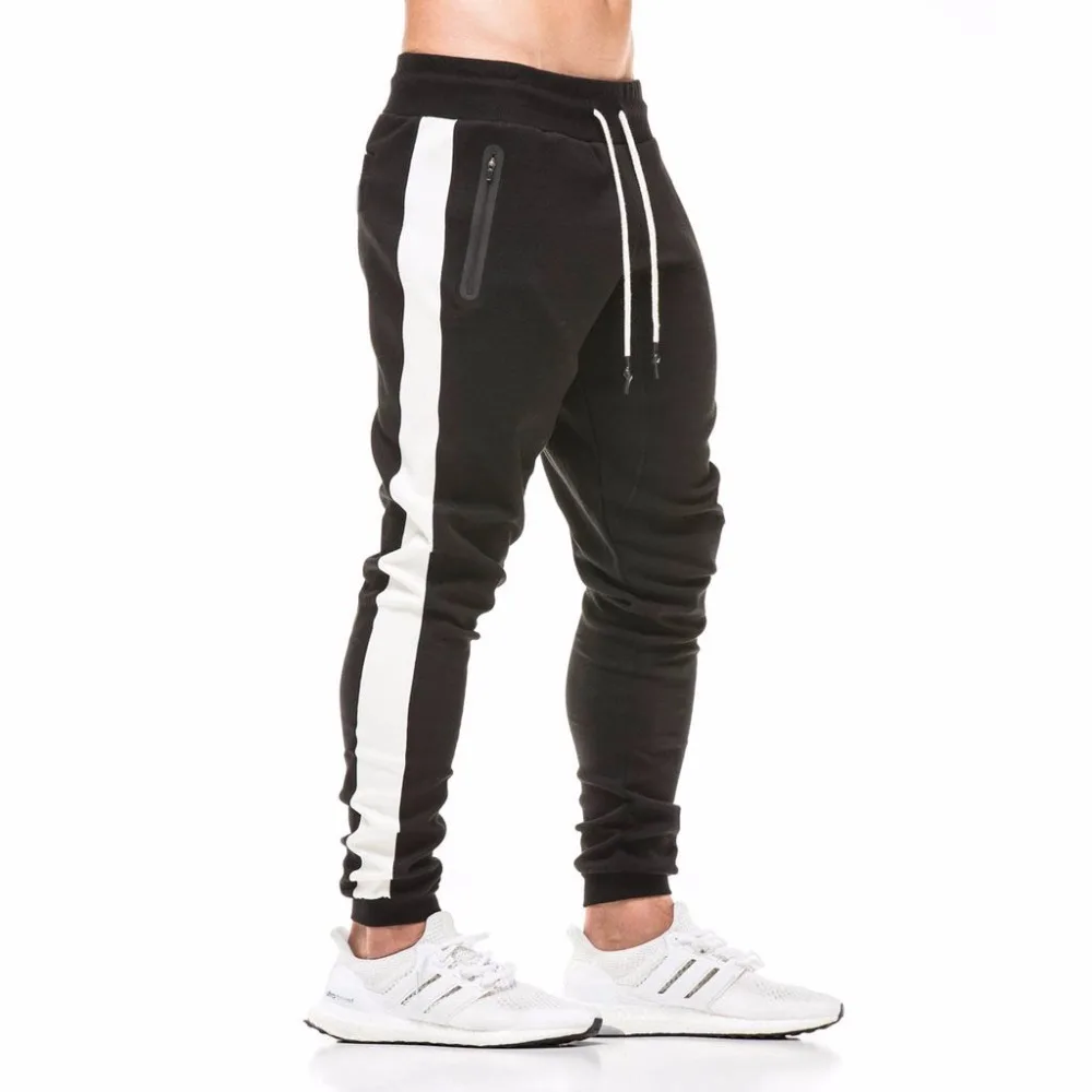 DERMSPE 2018 جديد الربيع بنطال رياضي الرجال القطن خليط Sweatpants تركيبها العرق السراويل النشطة بناطيل كاجوال المسار بانت