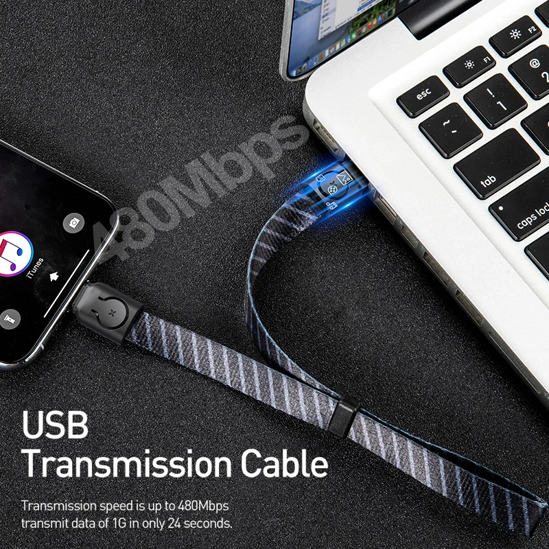 Baseus шнур USB кабель для iPhone Xs Max XR 8 зарядный кабель 2.4A Быстрая зарядка портативный кабель для iPhone кабель для передачи данных USB провод