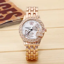 Ladies Watches Top Brand Luxury Casual Batterfly Diamond Gold Stainless steel Women Quartz Business Wristwatch relogios feminino