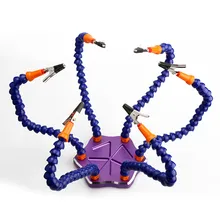 High Quality Strange Third Hand Six Arm Soldering Station With USB Fan For RC Camera Drone