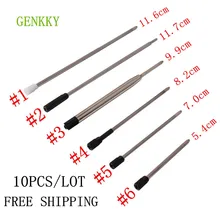 GENKKY шариковая ручка заправка 0,7 мм различные дизайн Длина Синие и черные чернила Замена