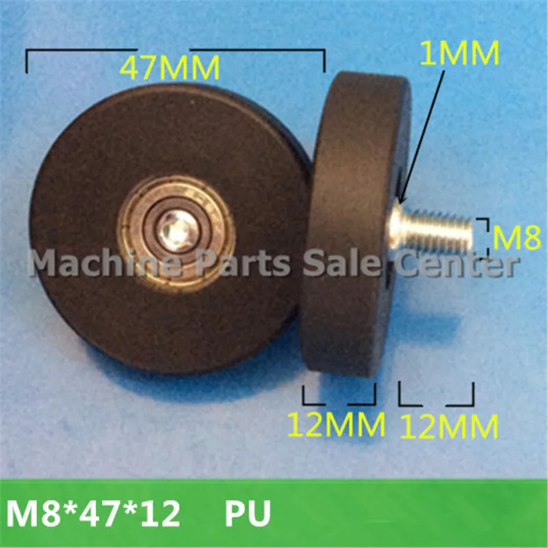 M8*47*12mm M8*12 DR47mm F type idler pulley screw thread bearing pulley screw drawer bearing