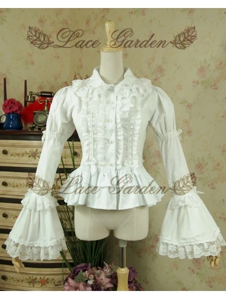 

White Sweet Rococo Lolita Blouse for Women