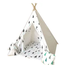 Дерево дизайн детская игрушечная палатка, типи, палатка teepee, палатка-вигвам для детей детский игровой домик