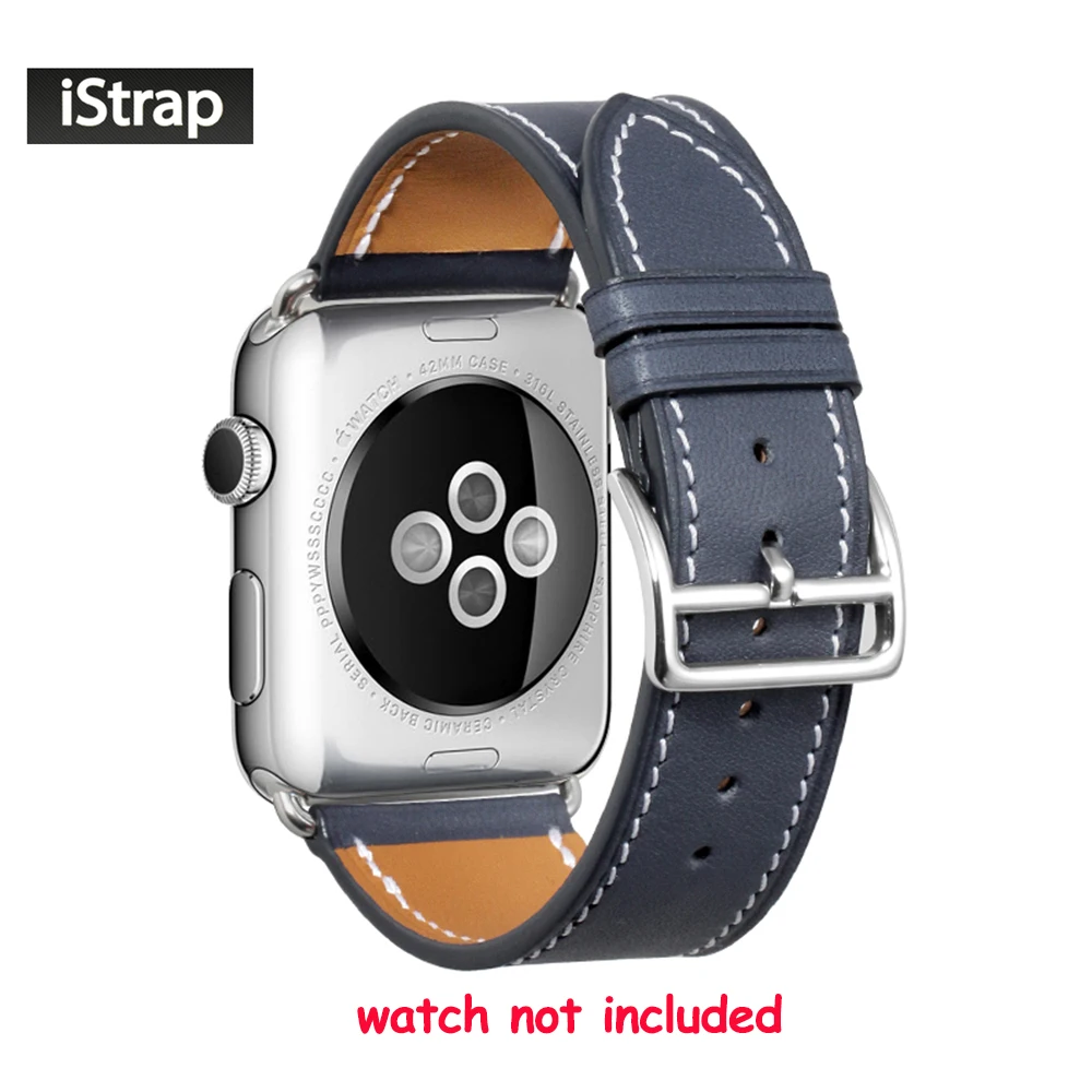 IStrap синие Высококачественные наручные часы на кожаном ремешке для iWatch 38 мм 42 мм/40