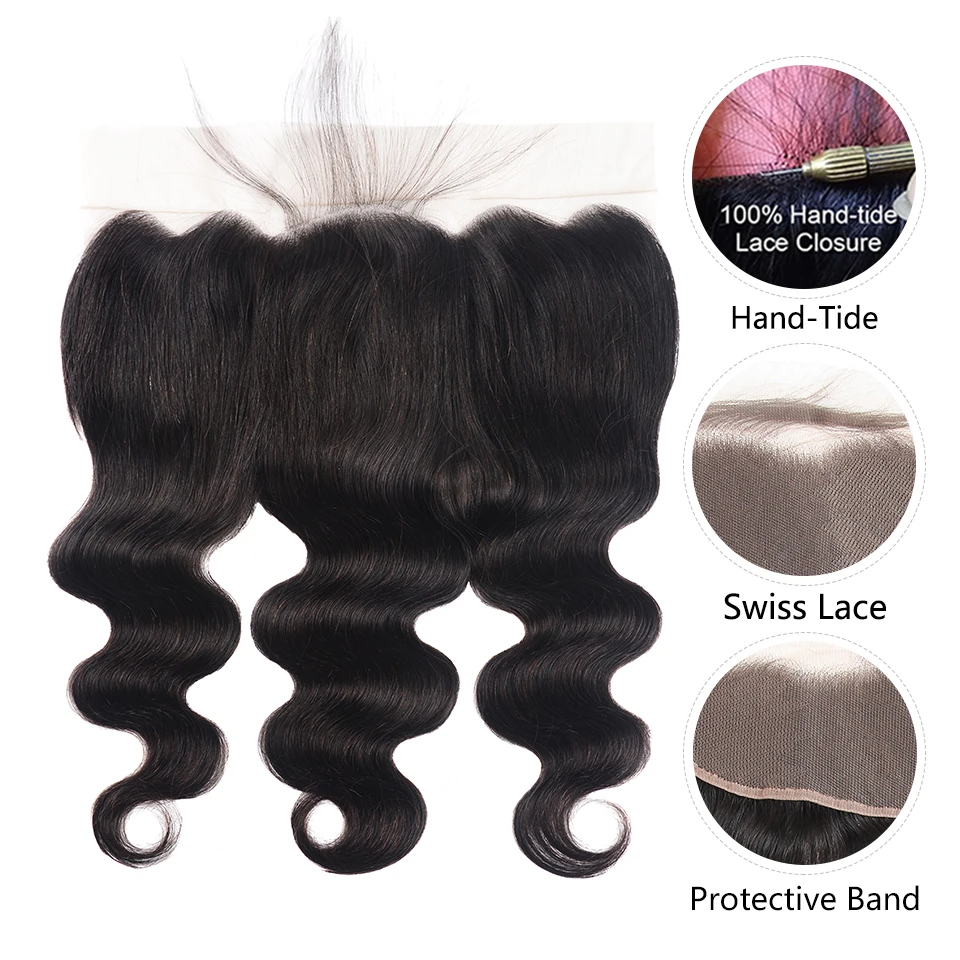 Asteria волосы бразильские объемные волнистые кружевные Фронтальные 13x6 предварительно сорванные свободные части натуральные черные волосы Remy для наращивания