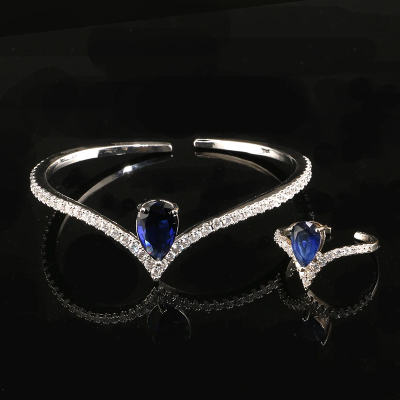 

UILZ New Arrival round shape exquisite micro pave setting wedding bridal Bracelets Bangle Women Jewelry Bijou