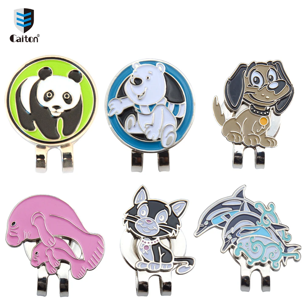 

Caiton Cute animal Golf Ball Markers with Magnetic Hat Clip Golf Accessories