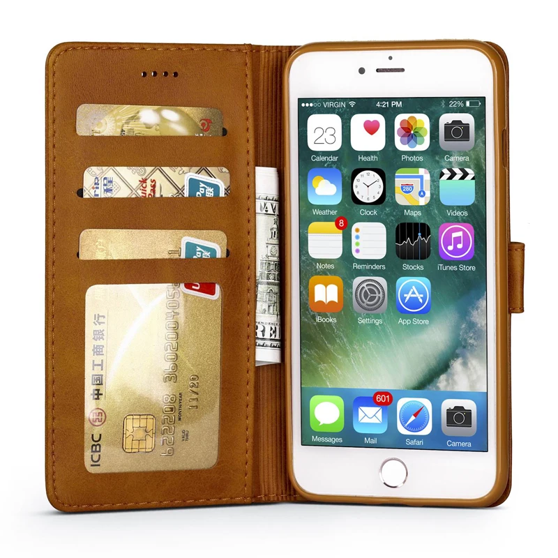 Чехол Etui для Apple iPhone 6 6s Магнитный кошелек сумка кожаный чехол plus 6Plus флип оболочка