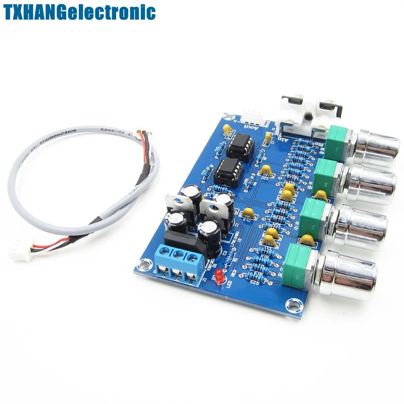 NE5532 Stereo Pre-amp Preamplifier Tone Board 12-24V AC Amplifier Board (1)
