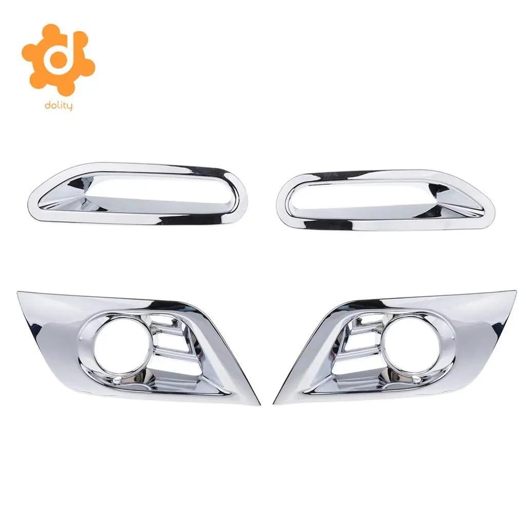 dolity 4 Pieces Front Rear Fog Light Frame Cover Trim Protector for Buick Envision