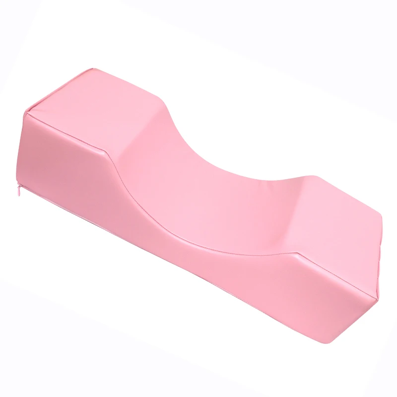Подушка для наращивания ресниц, фланелевая и полиуретановая матриальная подушка для ресниц beayty salon Lahes makeup, одноразовая простыня в подарок - Цвет: PU Pink