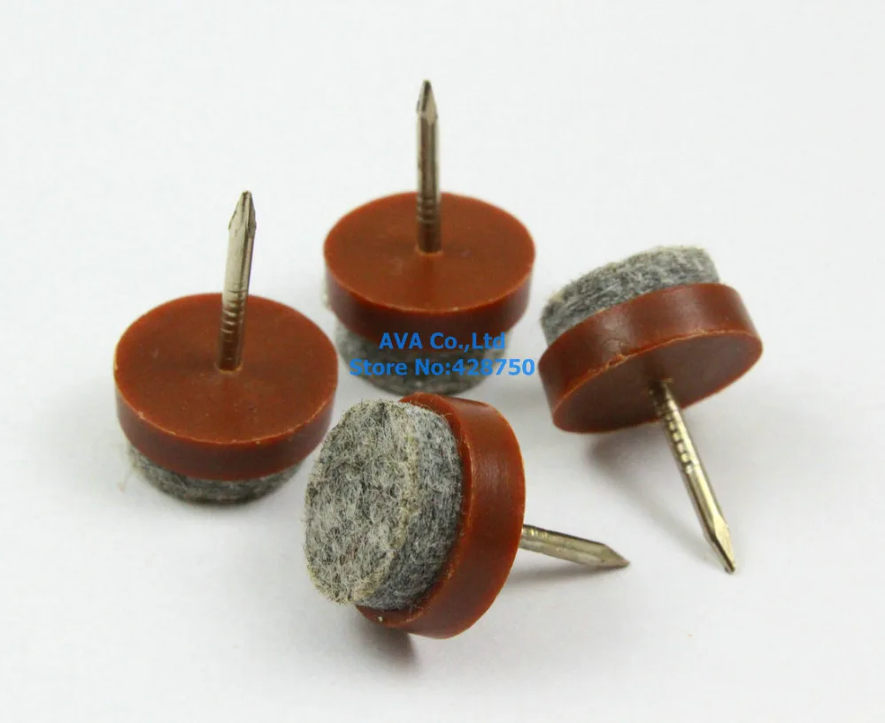 40 Pieces 15mm Coklat Kursi Merasa Furniture Glide Nail Bawah Lembut Kaki Kuku Glide Feet Nails Feetnail Nail Aliexpress