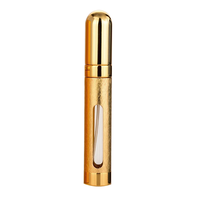 Стиль Высокое качество Портативный Заправляемый алюминиевый флакон духов с пустой распылитель для парфюмерии Parfum Косметический Стеклянный Контейнер - Цвет: circle gold