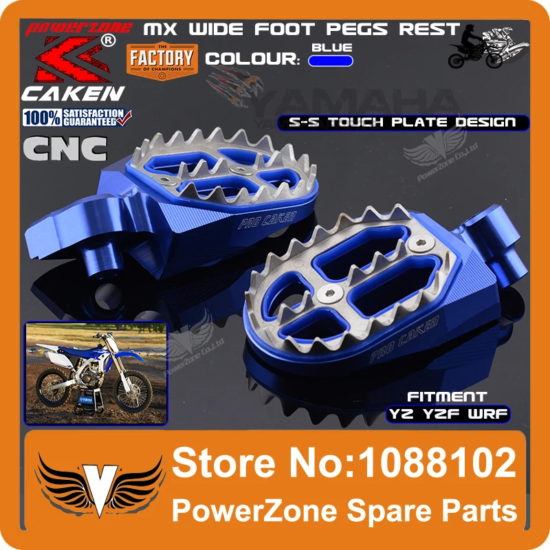 Mx Wide Foot Peg Pegs Rest Pedal Fit Wr250f Wr426f Wr450f Wr400f Yz Yzf