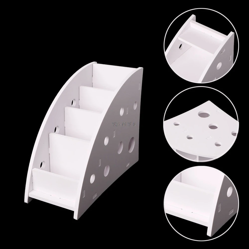 Eco-friendly Plastic Wood TV Air Conditioner Remote Control Holder Home Office Sundries Storage Case Desk Organizer Box