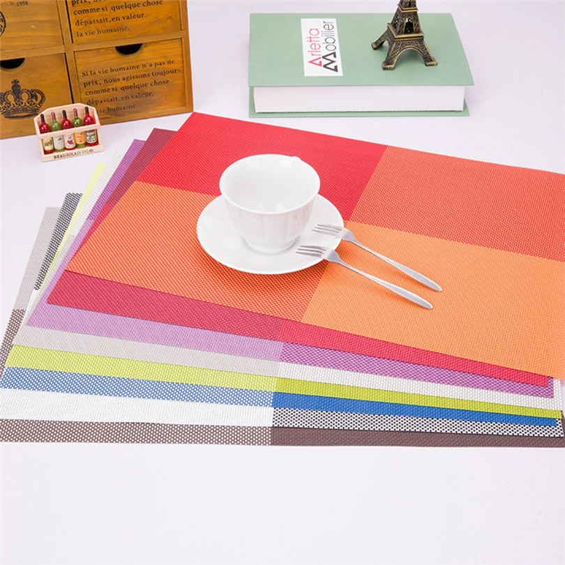 

Placemat For Dining Table Coaster Non-slip Heat Desktop Decoration Modern Waterproof Western Food manteles individuales de mesa