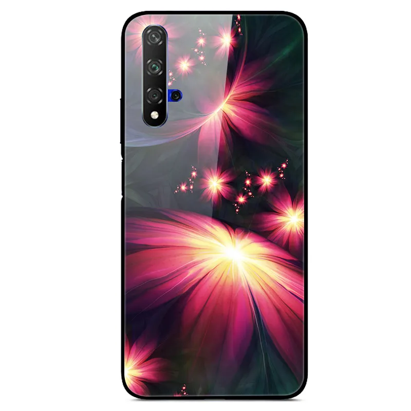 3D Cat Print Tempered Glass Phone Case Cover