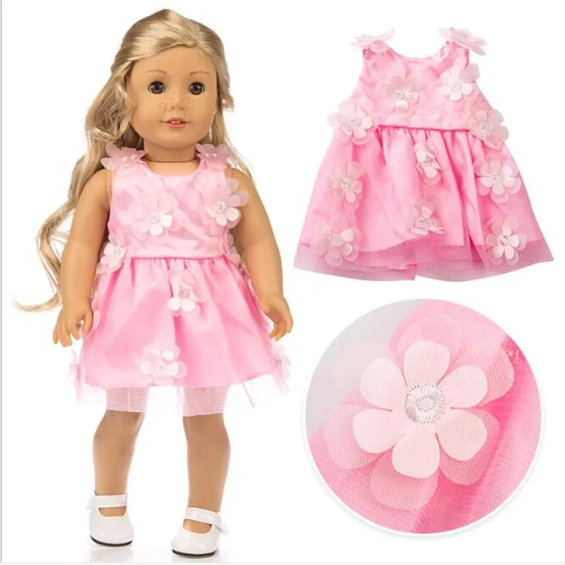 

Fit 18 inch 43cm Born New Baby Clothes For Doll Unicorn Suit Pink White Sequined Skirt Suit Clothes accessories For Baby Gift