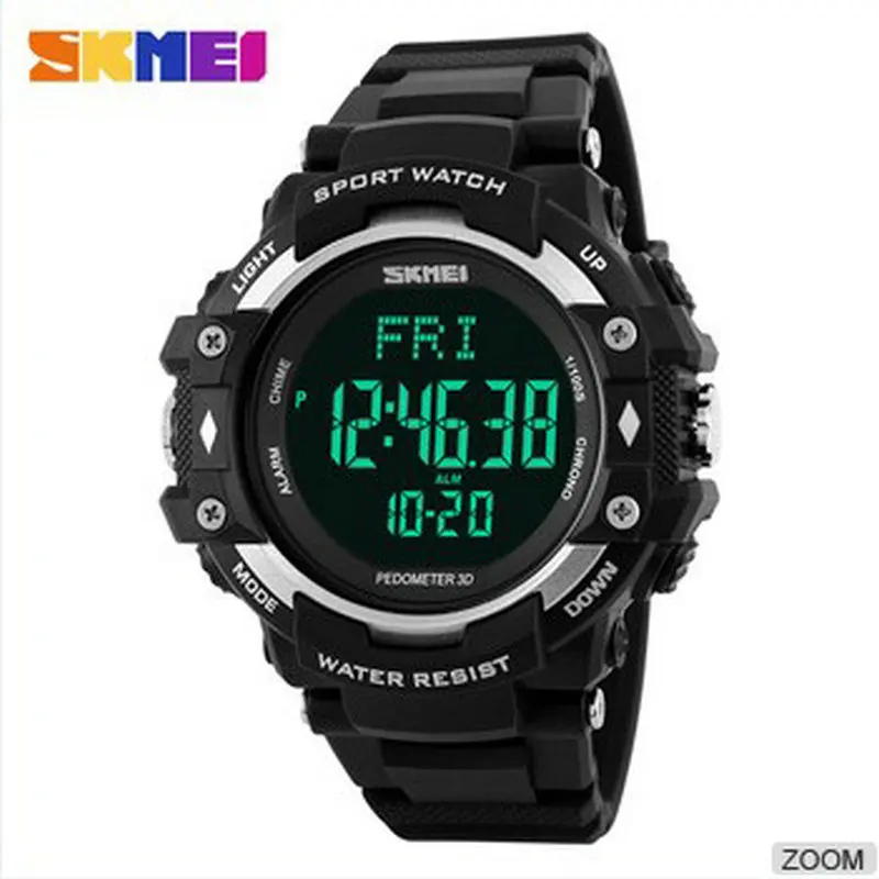 skmei wrist watch heart rate monitor sport LED 30M Waterproof Digital Clock for Women Men kids