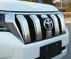 ABS cromato Anteriore Griglia ди Copertura Decorazione отделкой для Toyota Land Cruiser Prado FJ150 FJ 150 2018 2019 Accessori