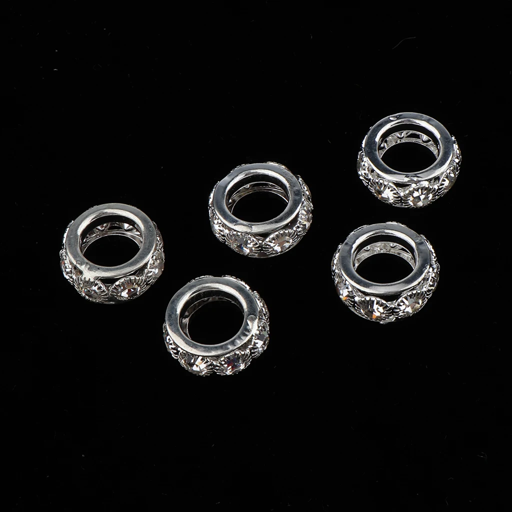 5 Pieces Dreadlock Hair Beads Hair Braid Pins Rings Cuff Clips Tibetan Jewelry Loose Beads Decor DIY Accessory