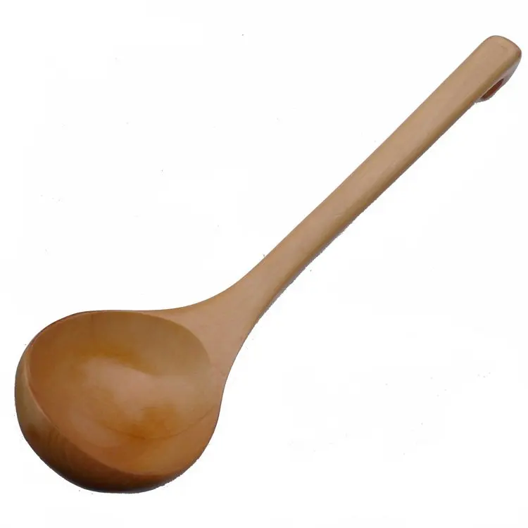 Free Shipping! Japanese Style Big Ladle with Hook/Wooden Soup Sp0on/Oil