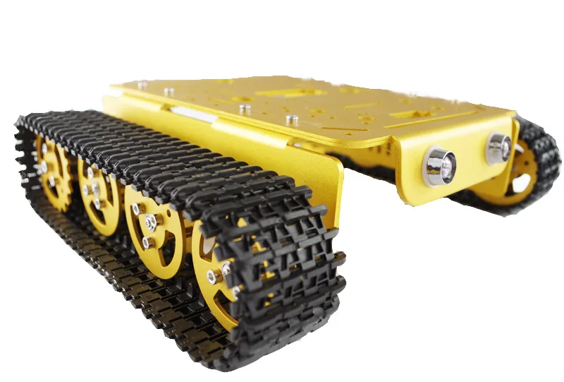 Rugged Anodizing Aluminum Alloy Metal Tank Robot Platform Track Caterpillar Chassis for Arduino metal aluminum alloy robot tank chassis 37 motor strong power sk9
