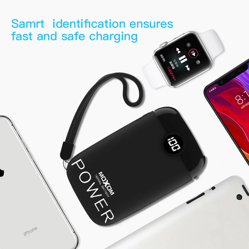 Внешний аккумулятор MOXOM на 10 000 мА · ч с USB кабелем|Внешние аккумуляторы| |