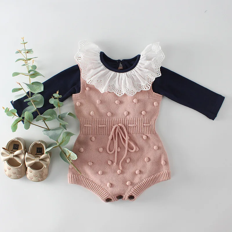 Baby Bodysuits for boy New Baby Boys Spring Clothes Baby Bodysuits Handmade Prom Toddler Girls Bodysuits Knit Bodysuits for Baby Girls Hair Ball Clothe Baby Bodysuits are cool