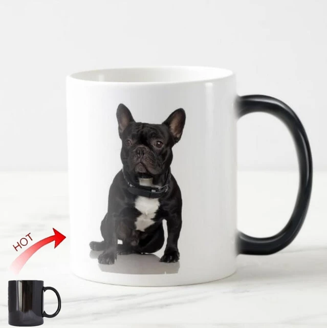 Funny French Bulldog Coffee Mug Black Frenchie Bull Dog Magic Mugs Creative Color Change Cups Funny French Bulldog Coffee Mug Black Frenchie Bull Dog Magic Mugs Creative Color Change Cups