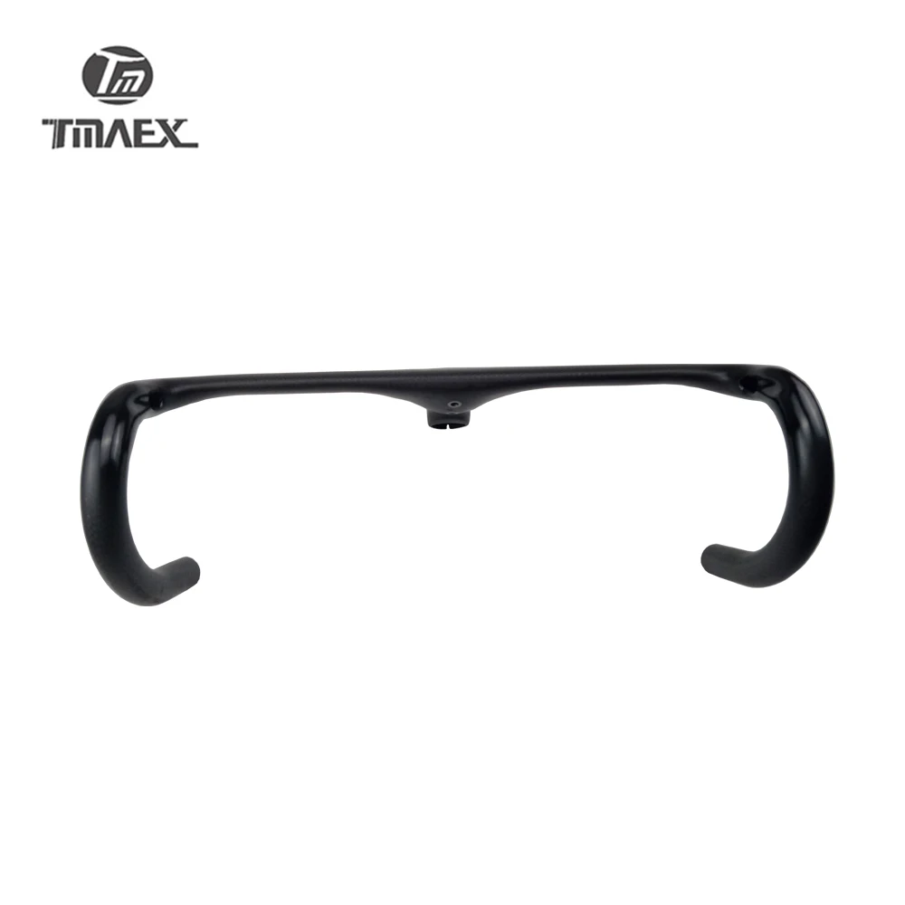 Tmaex Cycling Carbon Integrated Handlebar Road Bike Handle Bars 3k Matte Ultralight Carbon Fibre Road Bicycle Handlebar