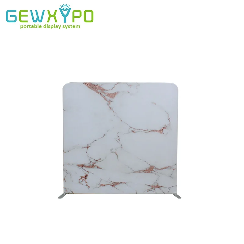 

7ft*7ft Exhibition Advertising Pop Up Backdrop Tension Fabric Tube Display Banner Stand With Polyester Fabric Graphics Printing