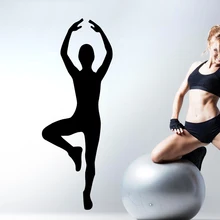 Gym Yoga Sticker Girl Artistic gymnastics Fitness Crossfit Decal Body-building Posters Vinyl Wall Decals Parede Decor Sticker