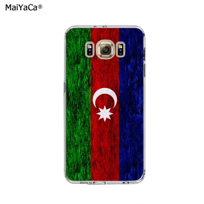 Флаг Азербайджана crayon Мягкий силиконовый прозрачный чехол для телефона samsung s6 edge