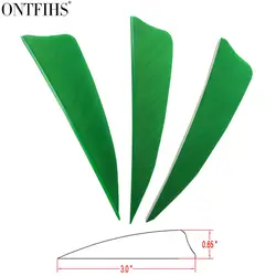 ONTFIHS-200 шт 3 "светло-зеленый или смешанный цвет щит для стрельбы из лука Fletches Турция оперение стрелы перья для стрел