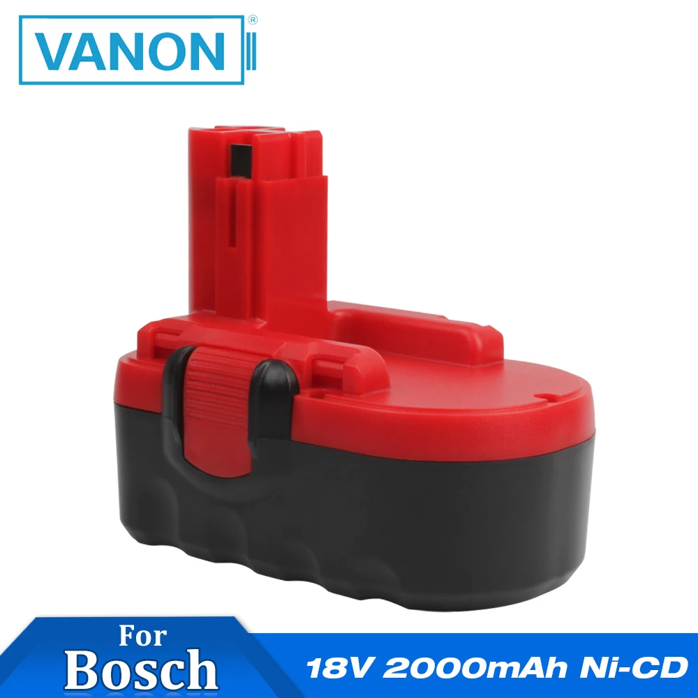 VANON для Bosch 18 в 2000 мАч BAT025 аккумуляторная батарея Ni-CD электроинструменты Bateria для дрели GSB 18 VE-2, PSR 18 VE-2, BAT026