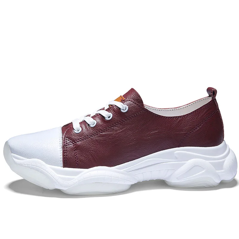 

2019 Cow Leather Men's Running Shoes Breathable Mesh Sport Shoes Man Brand Athletic Walking Casual Fashion Sneakers For Male