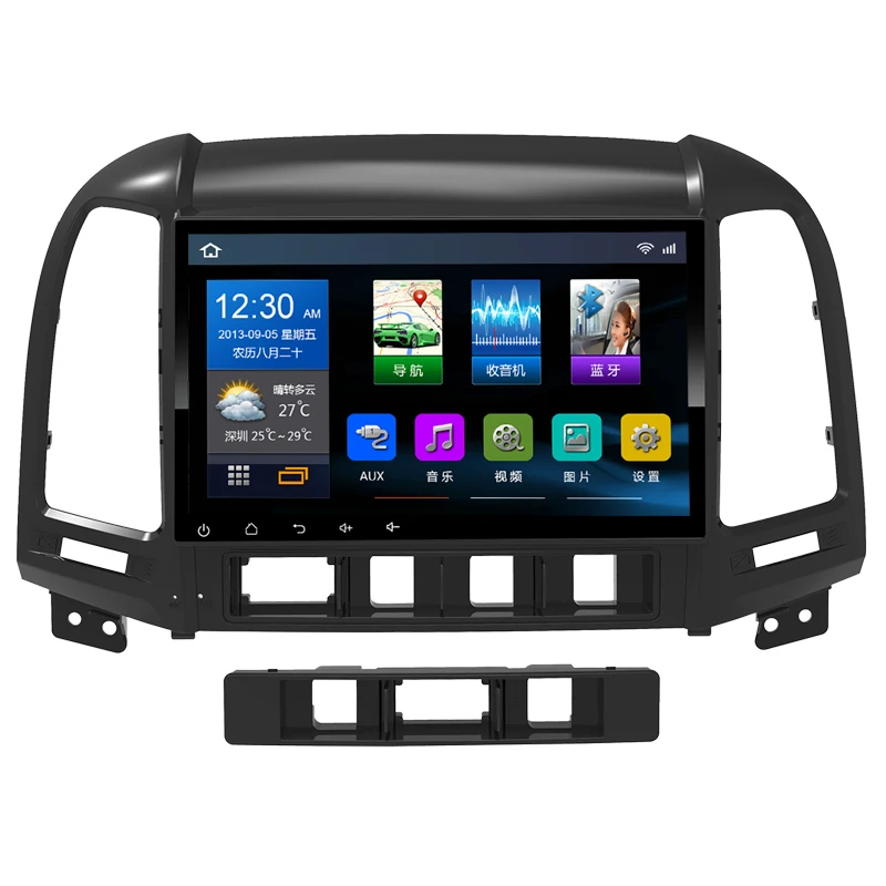 Bway " 2 din автомобильное радио для hyundai Santa Fe 2006-2012 четырехъядерный Android 7,0 автомобильный dvd-плеер gps навигация с 1G ram, 16G rom