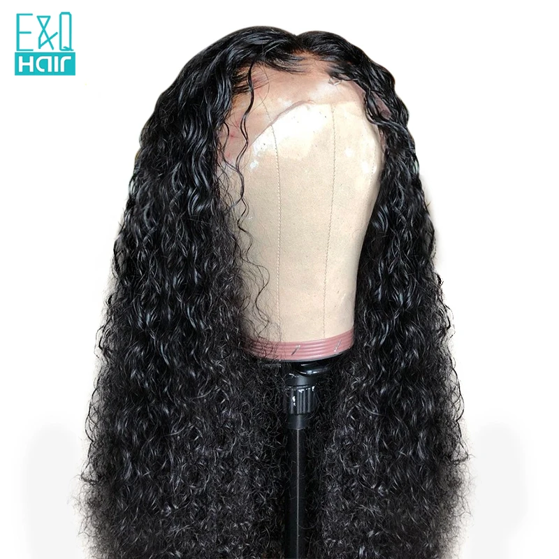 

EQ 26 Inch Curly 13x6 Lace Front Human Hair Wigs For Women Pre Plucked Hairline With Baby Hair Natural Color Malaysia Remy Hair
