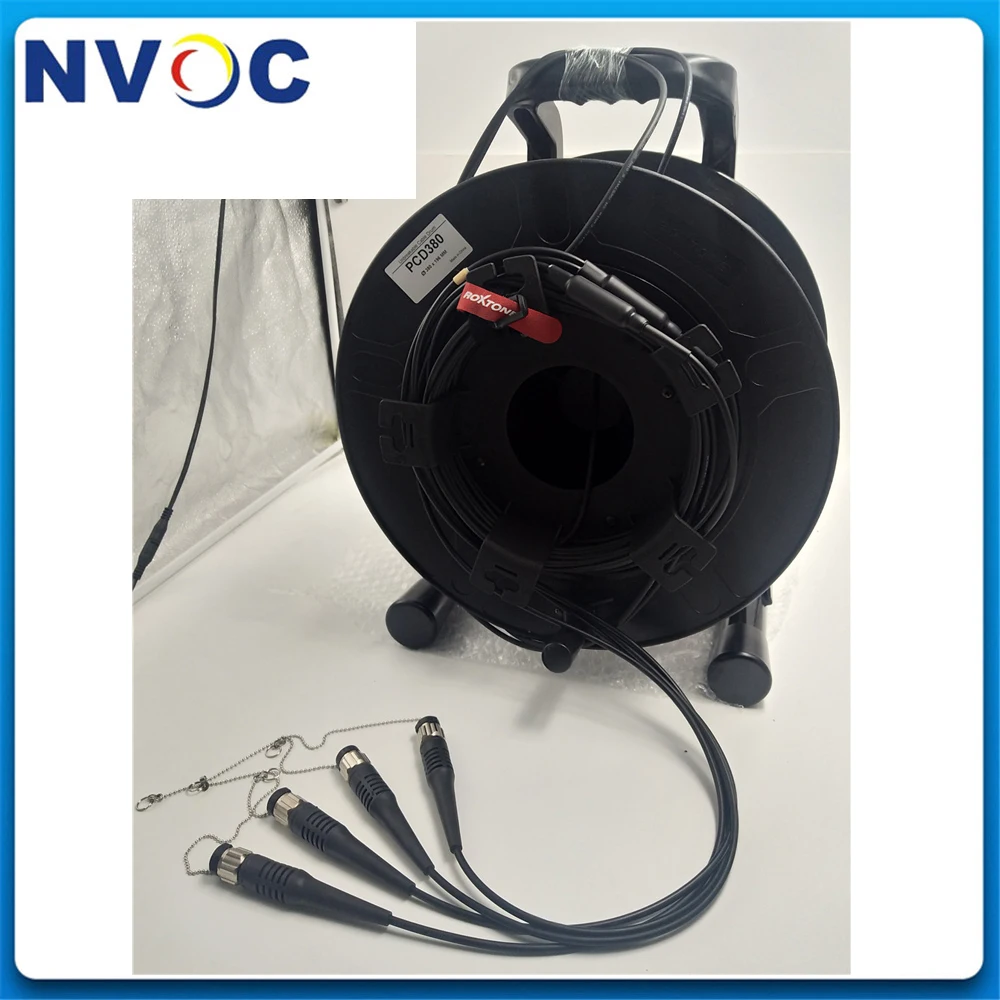 

8Cores ODC Male 100/125/150/200/250/300M SM G657A1 8C ODC Armored Fiber Patch Cord+4Pcs ODC-LC 1M Fiber Jumper For LED Screen