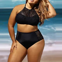 Купальник из двух частей Женский Плюс Размер пляжный бюстгальтер бикини набор открытые купальные костюмы без спинки de30de16