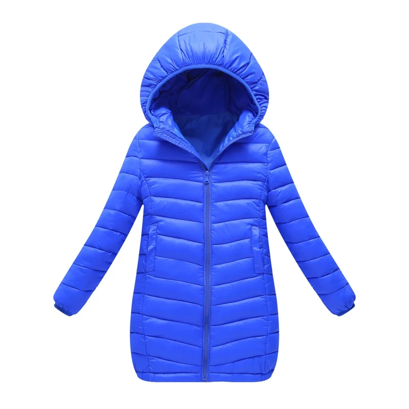 Г. Зимние Теплые Длинные куртки для девочек Детская однотонная верхняя одежда, пальто теплые куртки с хлопковой подкладкой для маленьких мальчиков и девочек - Цвет: color as photo