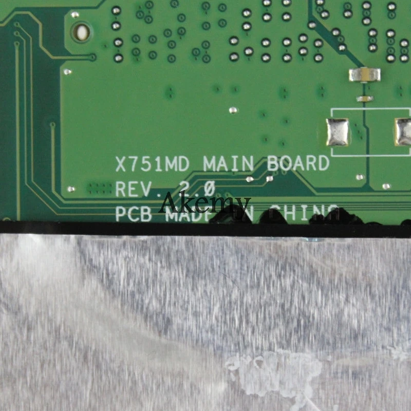 Akemy X751MA Laptop motherboard for ASUS X751MA X751M X751 Test original mainboard 4G RAM N2930 CPU